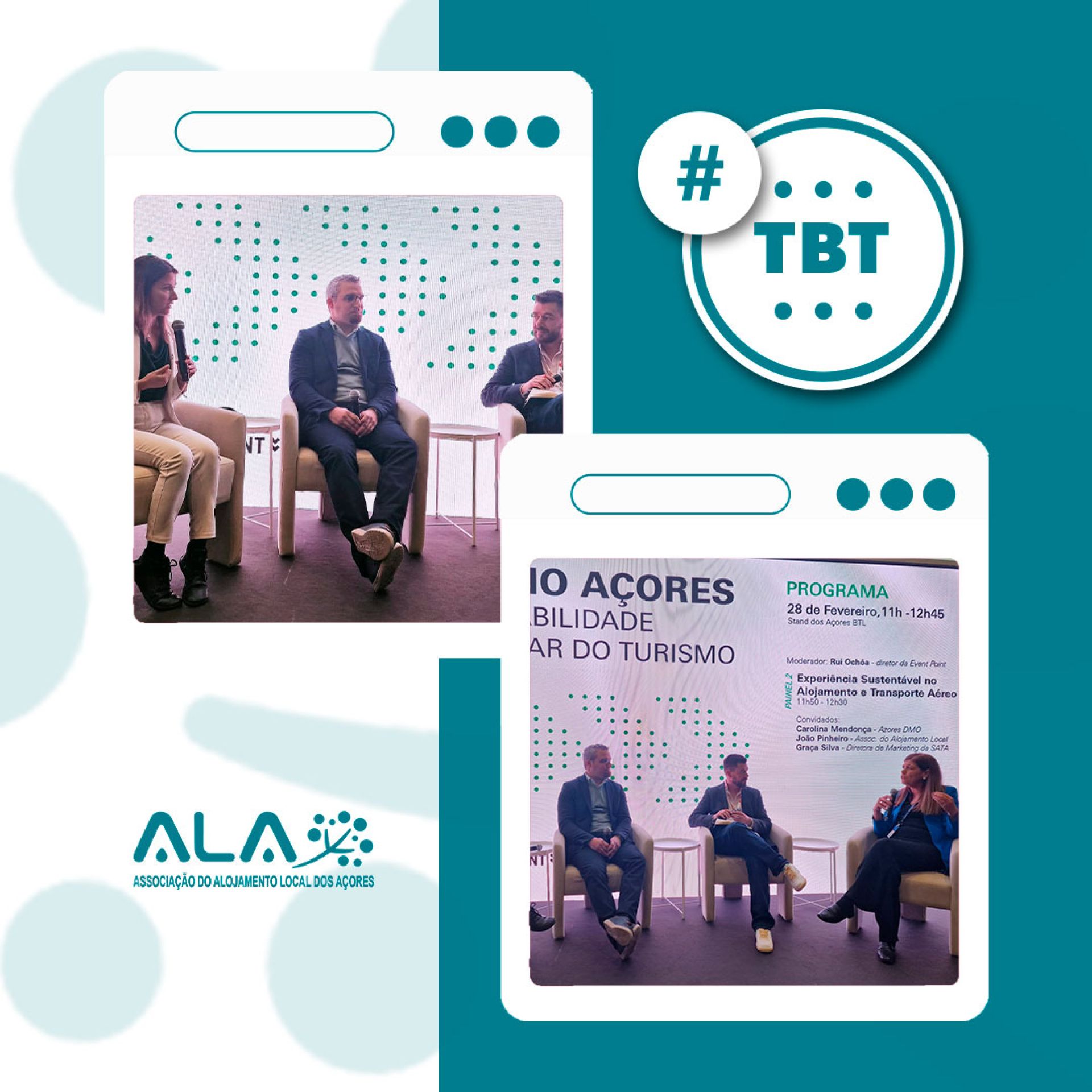 A ALA fez parte do segundo painel sobre a experiência sustentável no alojamento, no primeiro dia da BTL 2024 onde os Açores foram o destino convidado.